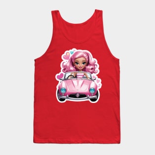 Pink Barbie Car Tank Top